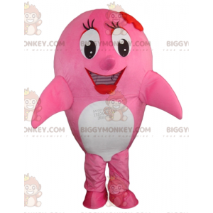 Whale Pink and White Dolphin BIGGYMONKEY™ maskotkostume - Fiskmascotter - BIGGYMONKEY_04133 - BiggyMonkey.com