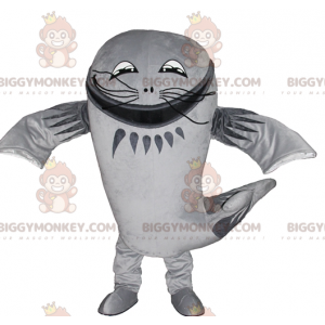 Costume de mascotte BIGGYMONKEY™ de gros poisson gris de