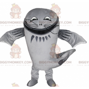 Kjempesteinbit Stor grå fisk BIGGYMONKEY™ maskotkostyme - Kattemasker - BIGGYMONKEY_04138 - BiggyMonkey.com