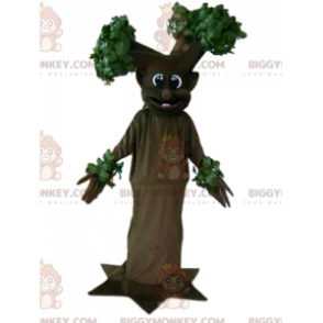 Disfraz de mascota BIGGYMONKEY™ de árbol marrón y verde