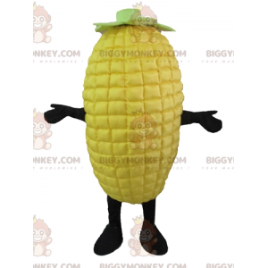 Costume da mascotte gigante giallo e verde pannocchia di mais