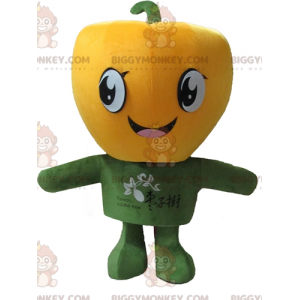Big Giant Smiling Yellow Pepper BIGGYMONKEY™ maskottiasu -
