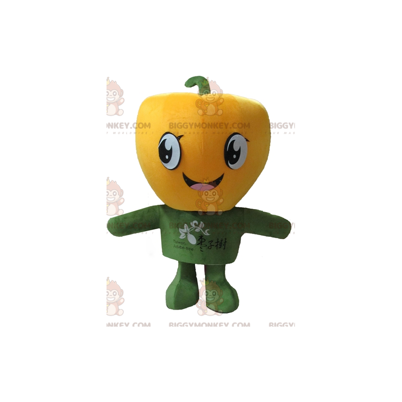 Στολή μασκότ Big Giant Smiling Yellow Pepper BIGGYMONKEY™ - Μη ταξινομημένες μασκότ - BIGGYMONKEY_04144 - BiggyMonkey.com