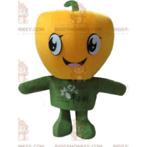 Traje de mascote Big Giant Sorridente Pimenta Amarela