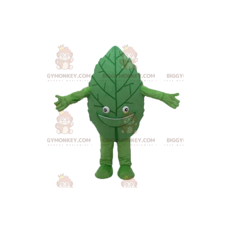 Costume de mascotte BIGGYMONKEY™ de feuille verte géante et