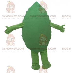 Kostým maskota s úsměvem Giant Green Leaf BIGGYMONKEY™ - Rostlinní maskoti - BIGGYMONKEY_04146 - BiggyMonkey.com