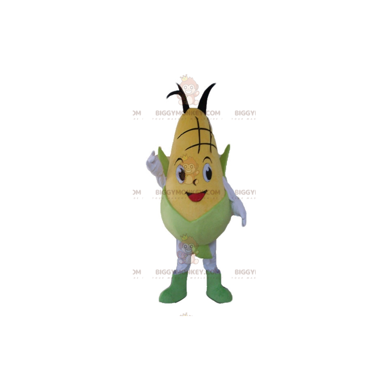 Fantasia de mascote gigante de espiga de milho amarela e verde Fantasia de mascote gigante de espiga de milho amarela e verde