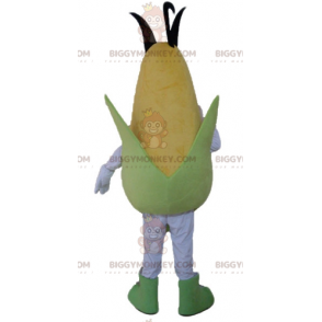 Costume da mascotte gigante sorridente giallo e verde