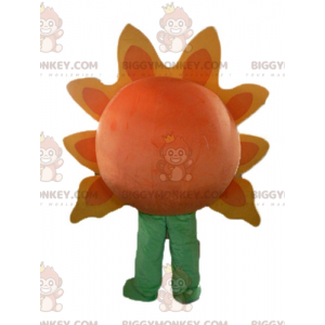 Disfraz de mascota BIGGYMONKEY™ con sol naranja y amarillo