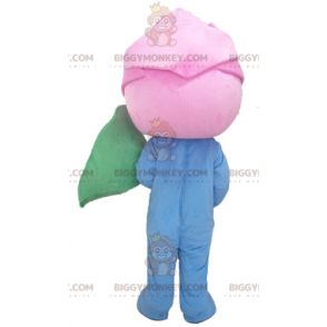 BIGGYMONKEY™ jättiläinen sininen ja vihreä ruusukukkien maskottiasu - Luokittelemattomat maskotit - BiggyMonkey.com
