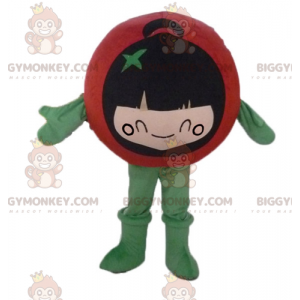 Traje de mascote BIGGYMONKEY™ de tomate vermelho gigante e fofo