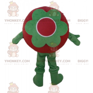Bonito disfraz de mascota BIGGYMONKEY™ de tomate rojo gigante