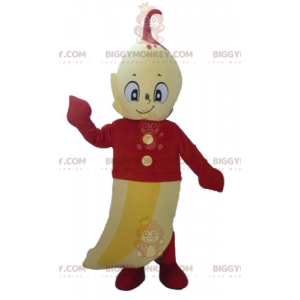 BIGGYMONKEY™ Costume da mascotte Banana gialla gigante con