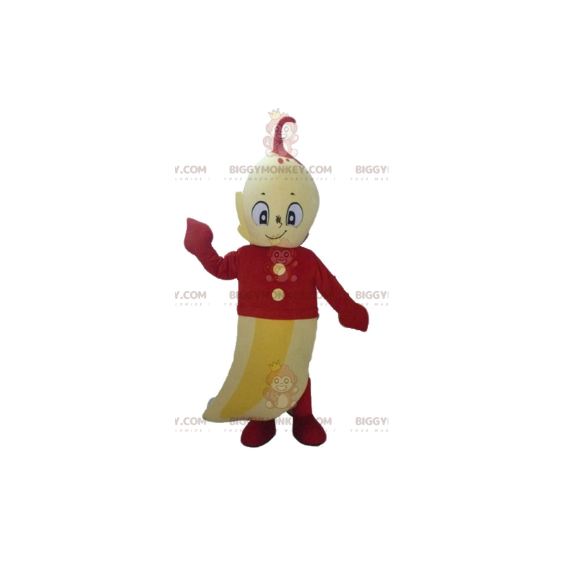 Costume de mascotte BIGGYMONKEY™ de banane jaune géante avec