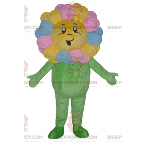 BIGGYMONKEY™ Disfraz de Mascota de Flor Multicolor Sonriente
