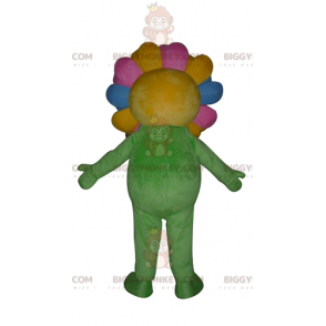 BIGGYMONKEY™ maskotkostume af en smuk kæmpe smilende flerfarvet blomst - Uklassificerede maskoter - BiggyMonkey.com