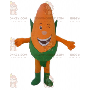 BIGGYMONKEY™ Oranje en groen lachende gigantische maïskolf