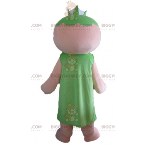 BIGGYMONKEY™ Maskottchen Kostüm Oma Frau mit Blumenkohl auf dem