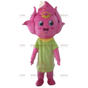 Very Smiling Lily Rose Flower BIGGYMONKEY™ Mascot Costume -