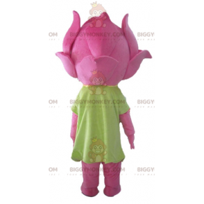 Fantasia de mascote BIGGYMONKEY™ Flor de Lírio Rosa Muito Sorridente - Mascotes não classificados - BiggyMonkey.com