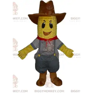 BIGGYMONKEY™ Maskottchen Kostüm Maiskolben im Cowboy Outfit -