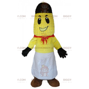 BIGGYMONKEY™ Maskotdräkt Majskolv i kockoutfit - BiggyMonkey