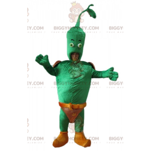 Giant Green Vegetable BIGGYMONKEY™ maskottiasu ruskeilla