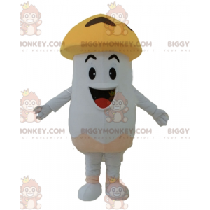 BIGGYMONKEY™ Giant White and Orange Boletus Smiling Μασκότ