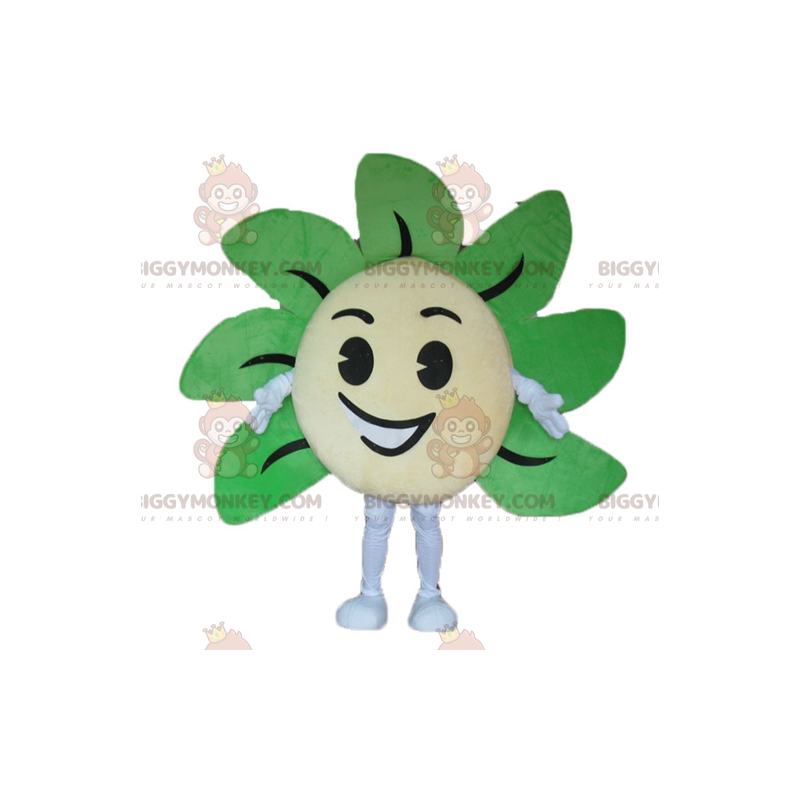 Glimlachend gigantische gele en groene bloem BIGGYMONKEY™ Glimlachend gigantische gele en groene bloem BIGGYMONKEY™