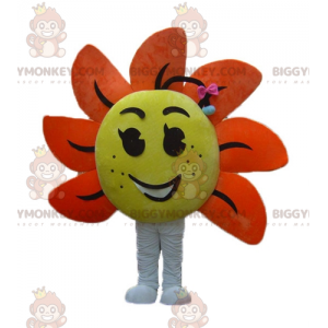 Costume mascotte BIGGYMONKEY™ fiore gigante giallo e arancione