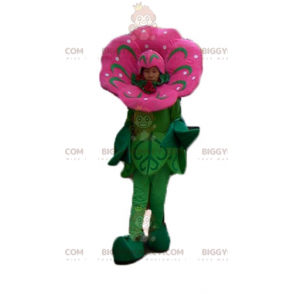 Imponerende og realistisk pink og grøn blomst BIGGYMONKEY™