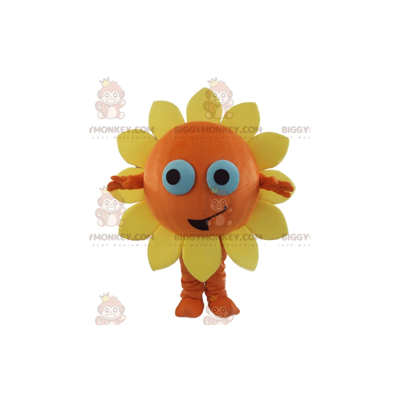 Zeer lachende zon oranje en gele bloem BIGGYMONKEY™ Zeer lachende zon oranje en gele bloem BIGGYMONKEY™