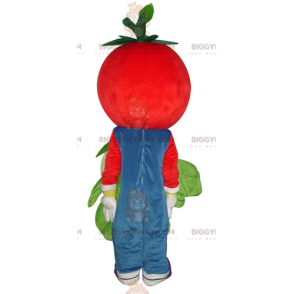 BIGGYMONKEY™ Smiling Red Tomato With Cauliflower Mascot Costume