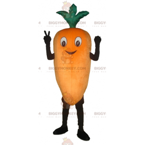 Στολή μασκότ με Giant Smiling Orange Carrot BIGGYMONKEY™ - Μασκότ λαχανικών - BIGGYMONKEY_04201 - BiggyMonkey.com