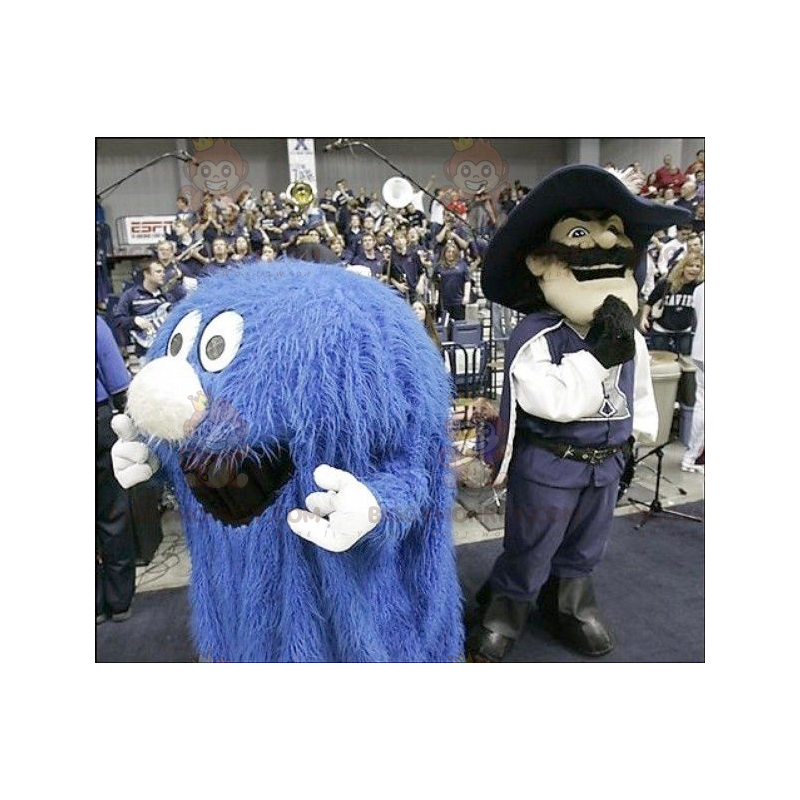 Costume de mascotte BIGGYMONKEY™ de petit monstre bleu tout Costume de mascotte BIGGYMONKEY™ de petit monstre bleu tout
