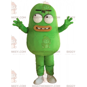 Στολή μασκότ πράσινης πατάτας με πράσινο φασόλι BIGGYMONKEY™ -