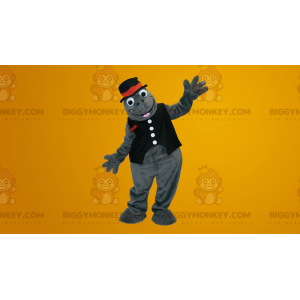 BIGGYMONKEY™ Schattige grijze mier mascotte kostuum met hoed -