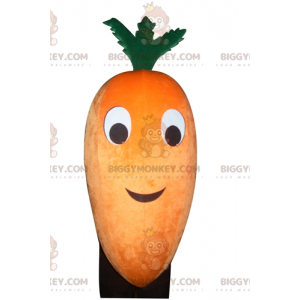Kæmpe orange og grøn gulerod BIGGYMONKEY™ maskotkostume -