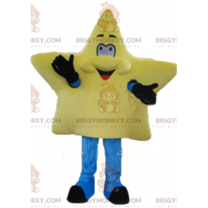 Cute Smiling Giant Yellow Star BIGGYMONKEY™ Mascot Costume -