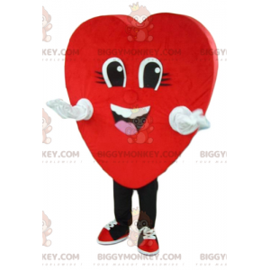 Smiling Giant Red Heart BIGGYMONKEY™ Mascot Costume -