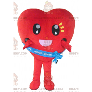 Costume de mascotte BIGGYMONKEY™ de cœur rouge géant et