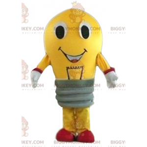 Giant Yellow and Red Light Bulb BIGGYMONKEY™ Mascot Costume -