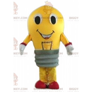 Giant Yellow and Red Light Bulb BIGGYMONKEY™ Mascot Costume –
