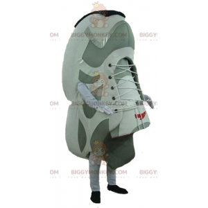 Giant White and Gray Basketball Shoe BIGGYMONKEY™ Mascot