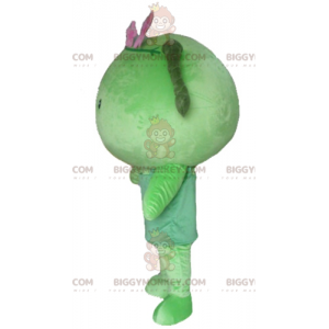 Girl BIGGYMONKEY™ Mascot Costume with Giant Green Doll Braids -