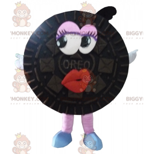 Disfraz de mascota All Round Black Cake Oreo BIGGYMONKEY™ - Mascota de comida - BIGGYMONKEY_04231 - BiggyMonkey.com