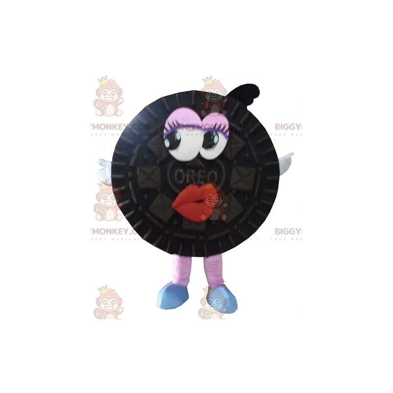 All Round Black Cake Oreo BIGGYMONKEY™ Mascot Costume -