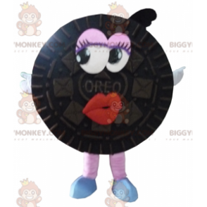 All Round Black Cake Oreo BIGGYMONKEY™ Mascot Costume -