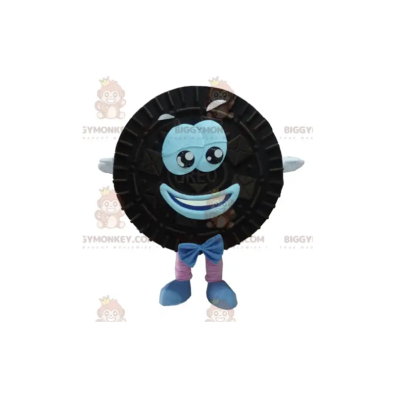 Hymyilevä pyöreä musta ja sininen kakku Oreo BIGGYMONKEY™