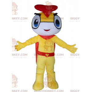 Kostým maskota hmyzu BIGGYMONKEY™ žluto-bílý a červený sněhulák